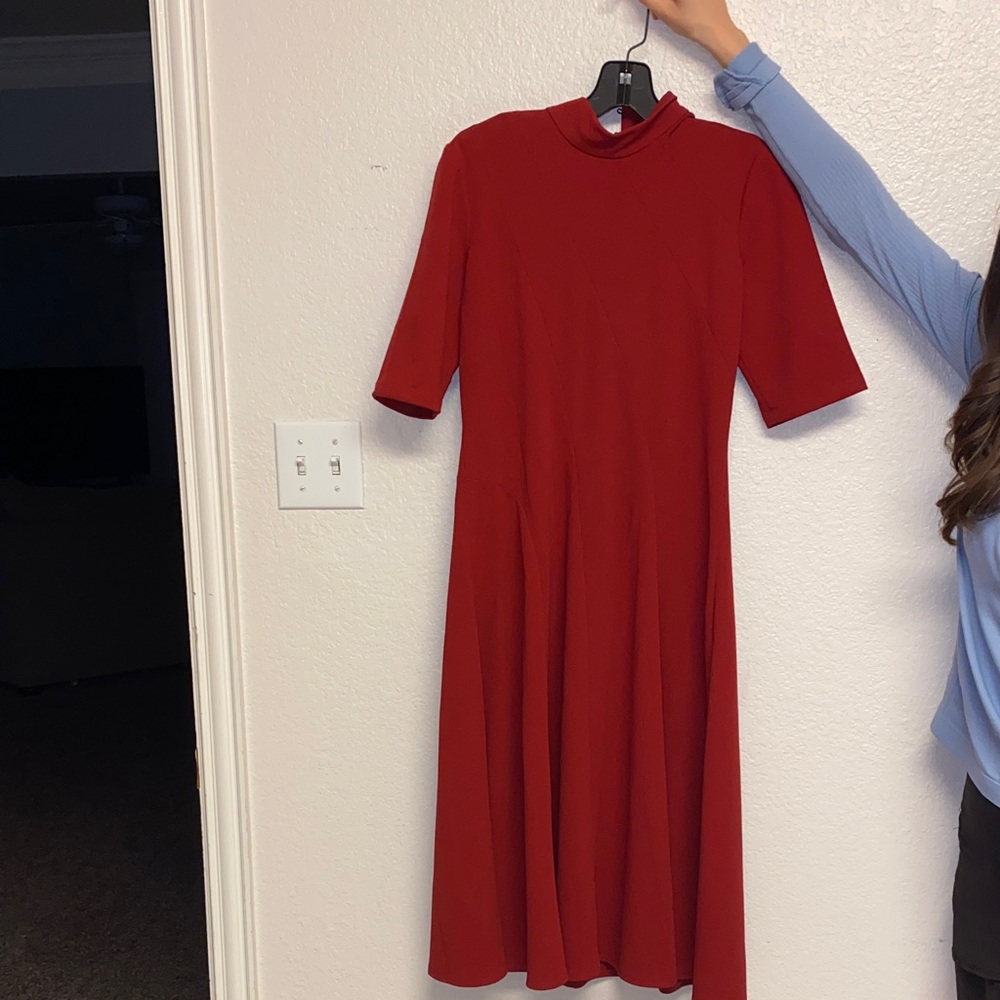 Maggy London Rich Red Midi Dress